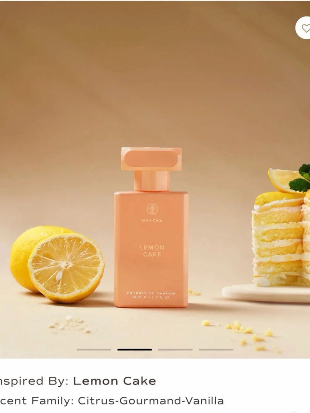 Oakcha Gourmand Collection Lemon Cake 1.7 FI Oz Extrait de Parfum New in Box - Picture 7 of 7